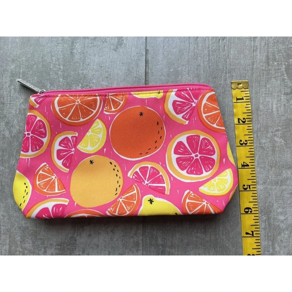 CLINIQUE Makeup Bag Zip Travel Organizer NEW Clutch Pencil Case NEW Bright Fun